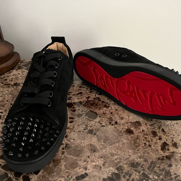 Christian Louboutin. Vieira Spike Sneakers. Black Womens - Picture 1 of 3